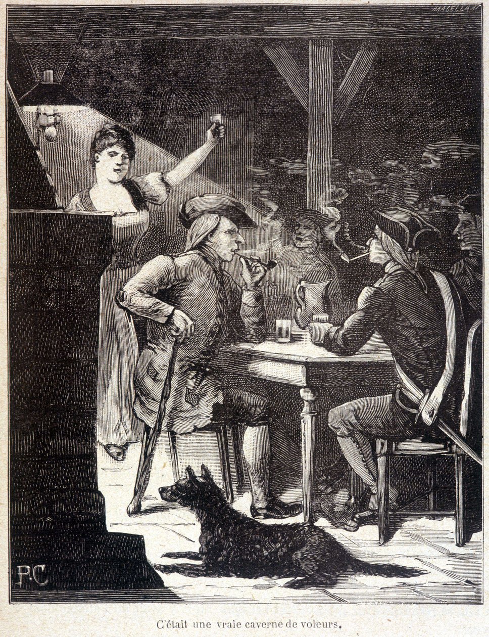 Cartouche dans une taverne - Unknown artist