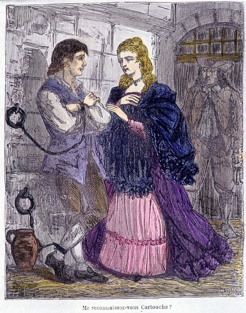 Cartouche visité par une dame en prison - dans « Cartouche, roi des bandits » par Grandpré - Unknown artist