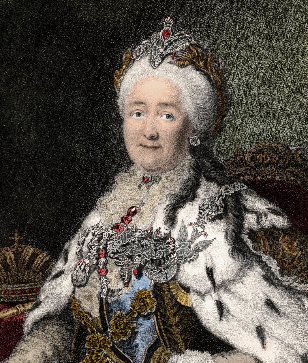 Catherine II La Grande 1729-1796 - gravure - 19ème siècle - Unknown artist