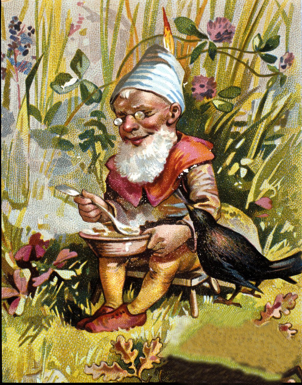 Personnage du nain ou farfadet mangeant de la soupe. - Unknown artist