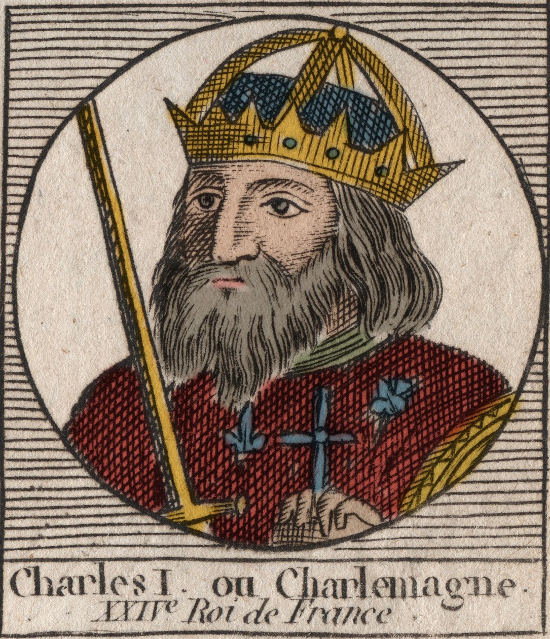 Charlemagne (Carolus Magnus, Charles le Grand) (747-814) roi des Francs et empereur chrétien de l