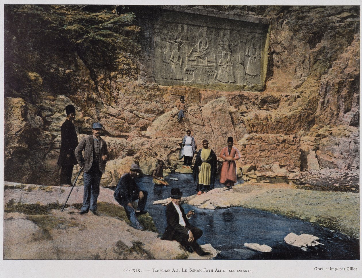 Chechan Alia, Shah Fath Ali et ses enfants visitant un monument égyptien - Unknown artist