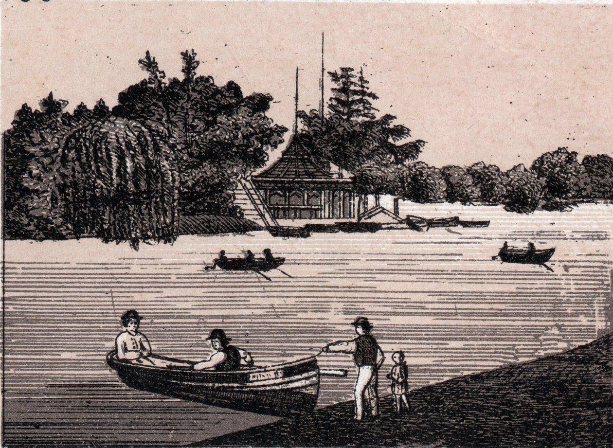 Chicago, États-Unis : vue de Central Park dans « Le Monde Illustré 168 vues » sans date (fin XIXe siècle) - Unknown artist