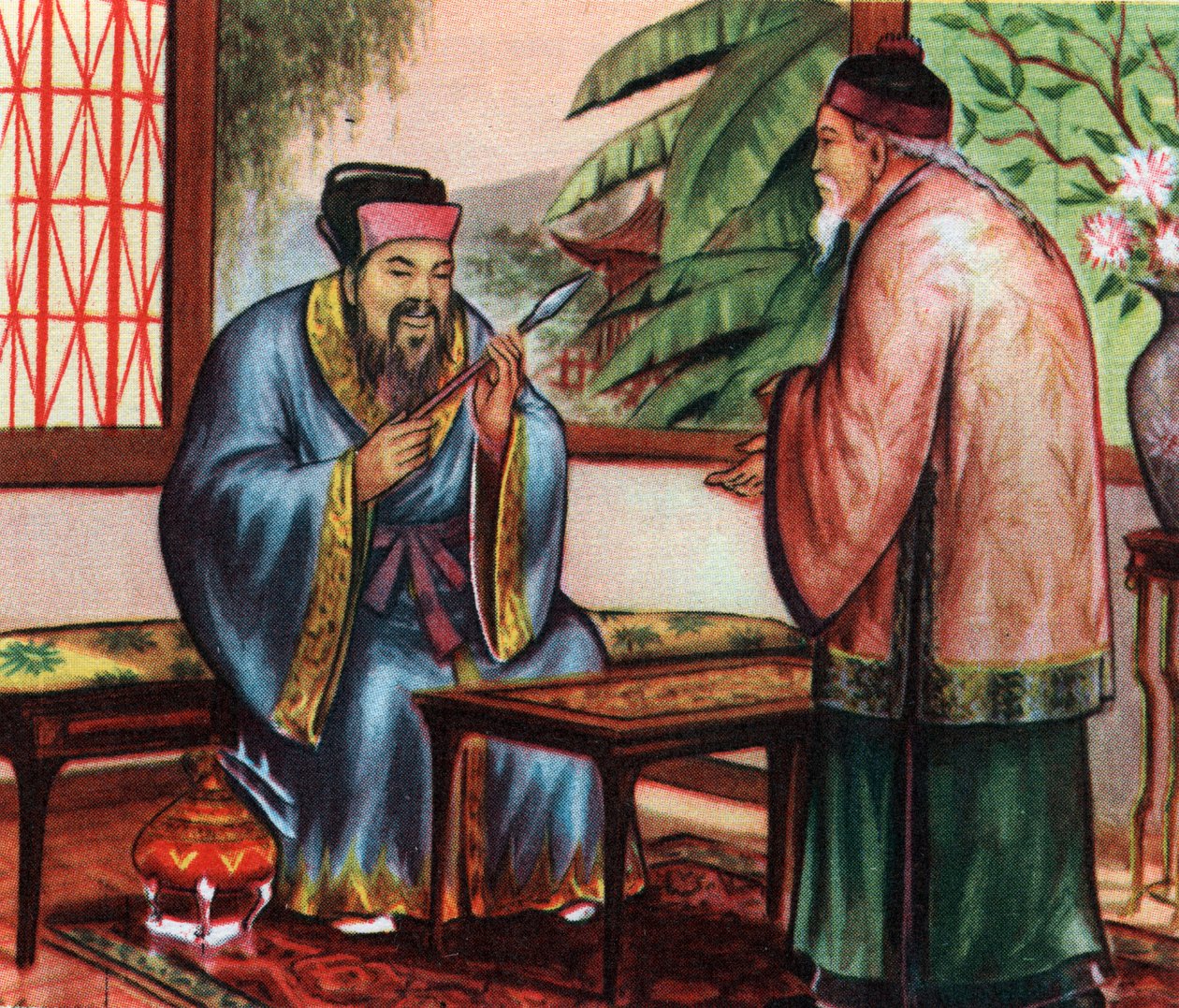 Le philosophe chinois Confucius (ou Kong Fu Zi ou KongZi) (551-479 av. J.-C.), consulte pour sa connaissance des civilisations anciennes - Confucius (551-479 av. J.-C.), philosophe chinois, consulté pour sa connaissance des civilisations anciennes - Collec - Unknown Artist