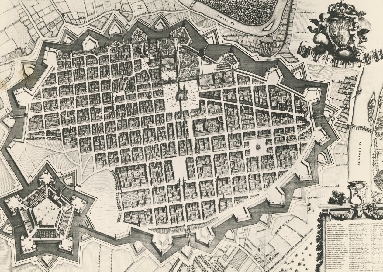 Plan de la ville de Turin avec sa citadelle - Unknown artist