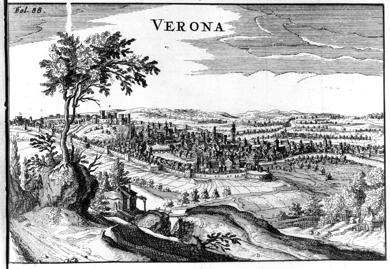 Plan de la ville de Vérone 16ème siècle - Unknown artist