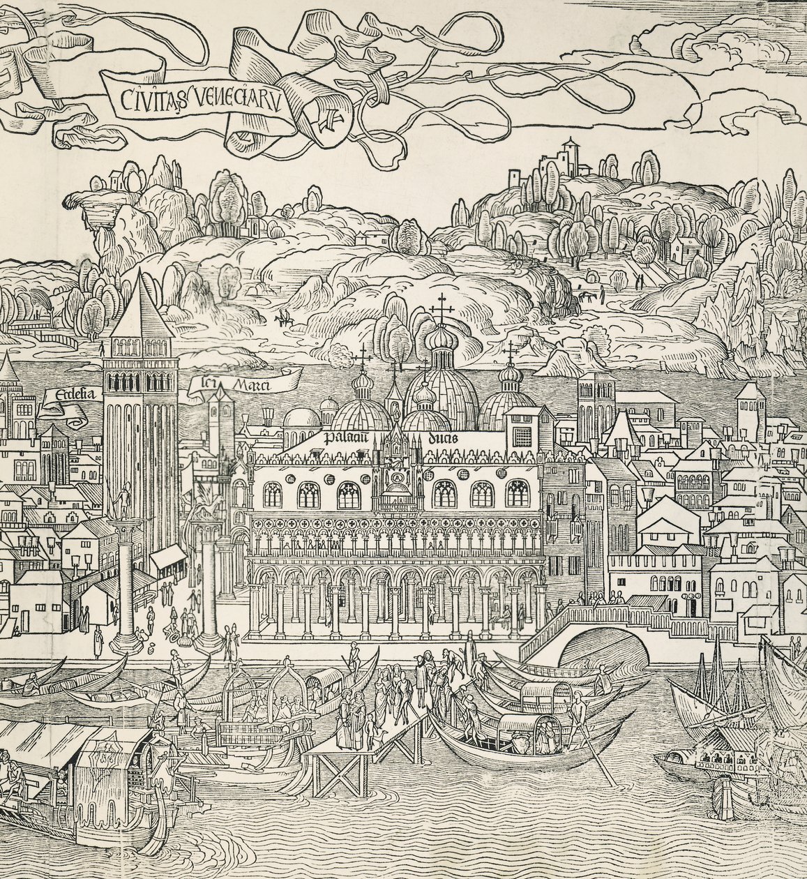 Ville de Venise, Italie, gravure - Unknown artist
