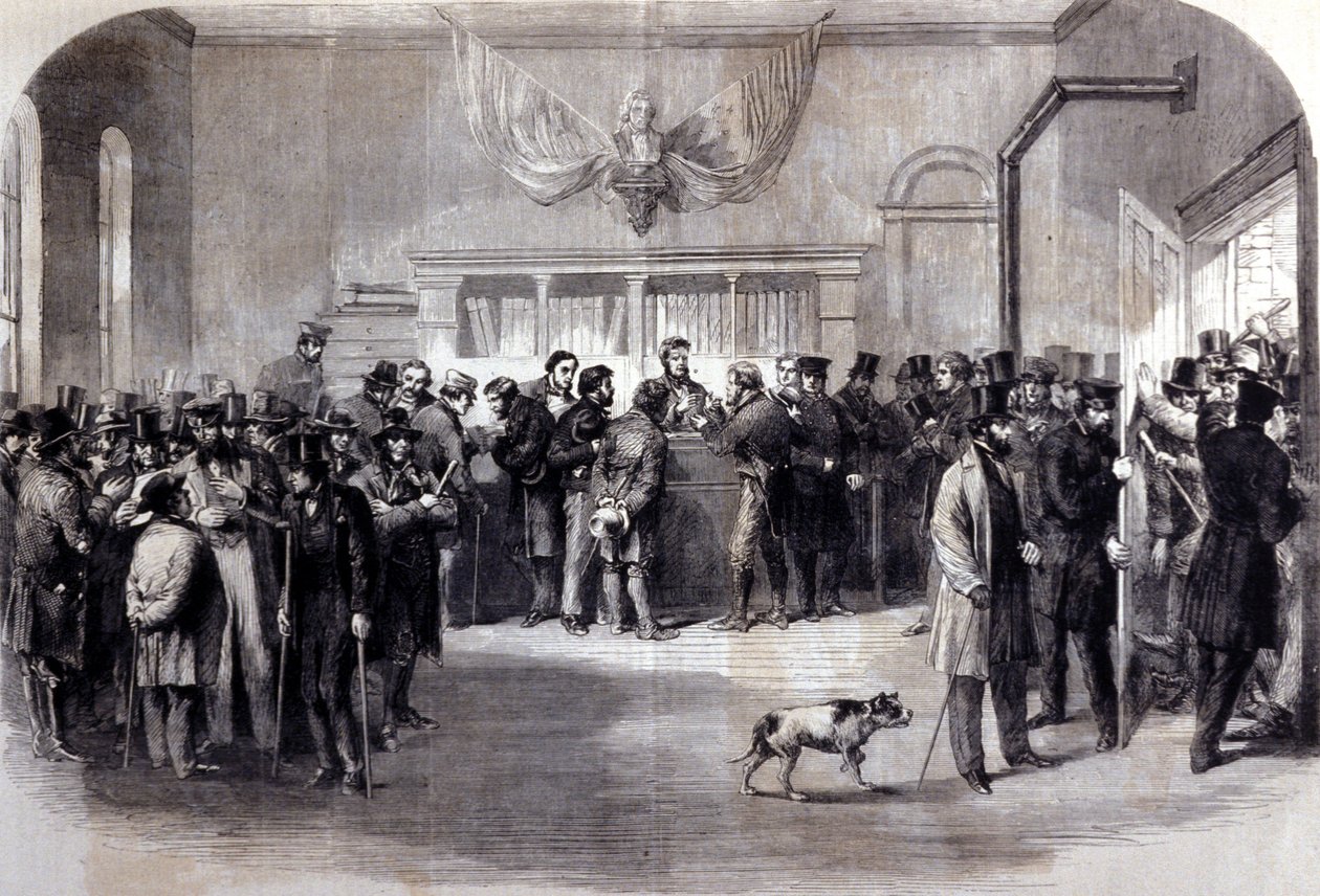Guerre civile (1861 - 1865), guerre civile américaine. Émeutes anti-conscription devant les bureaux d