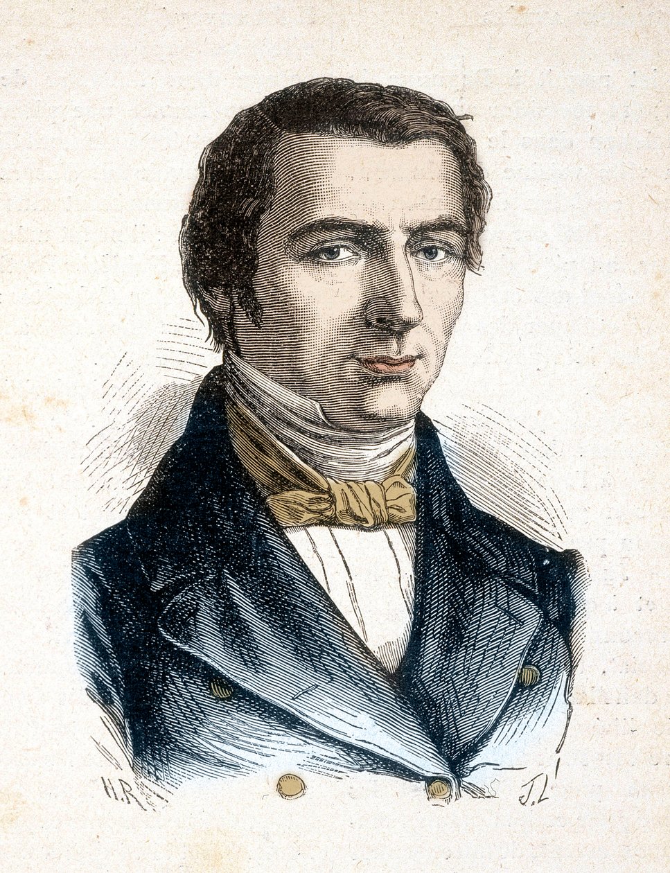 Claude Frédéric Bastiat théoricien libéral classique, économiste - Portrait de Frédéric Bastiat, économiste (1801 - 1850) - dans Les Contemporains, fin XIXe siècle - Unknown artist