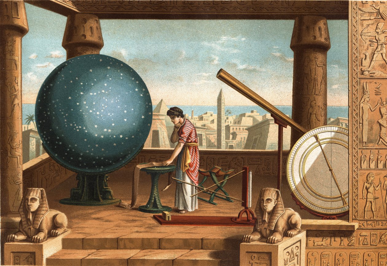 Claude Ptolémée (ca. 100 - ca. 170), savant et astronome grec, à l
