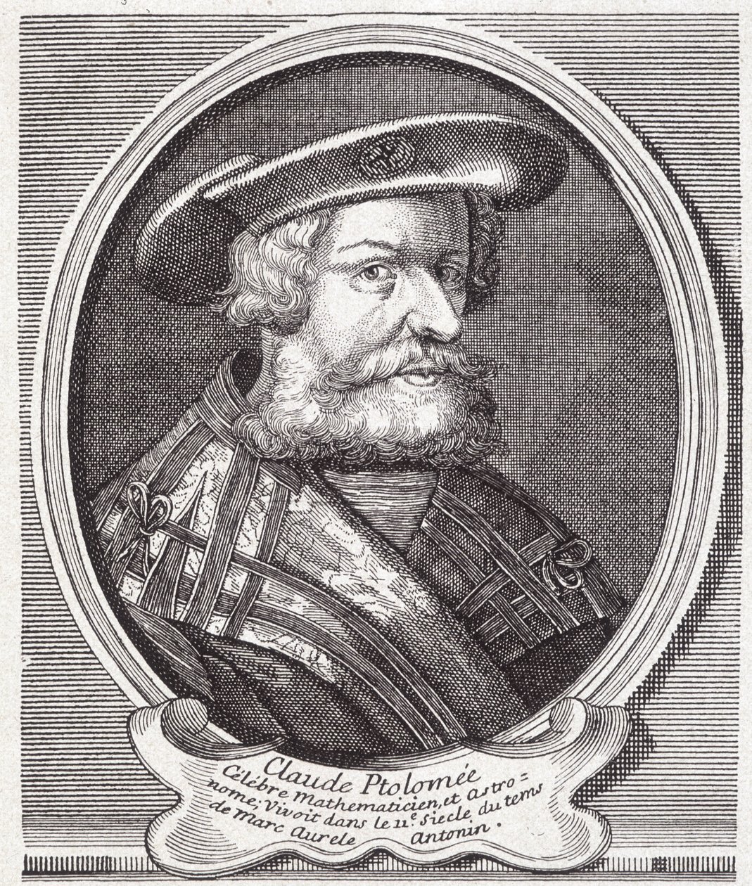 Claude Ptolémée (v. 90 - v. 168), astronome, mathématicien et géographe grec. Gravure du 19ème siècle - Unknown artist