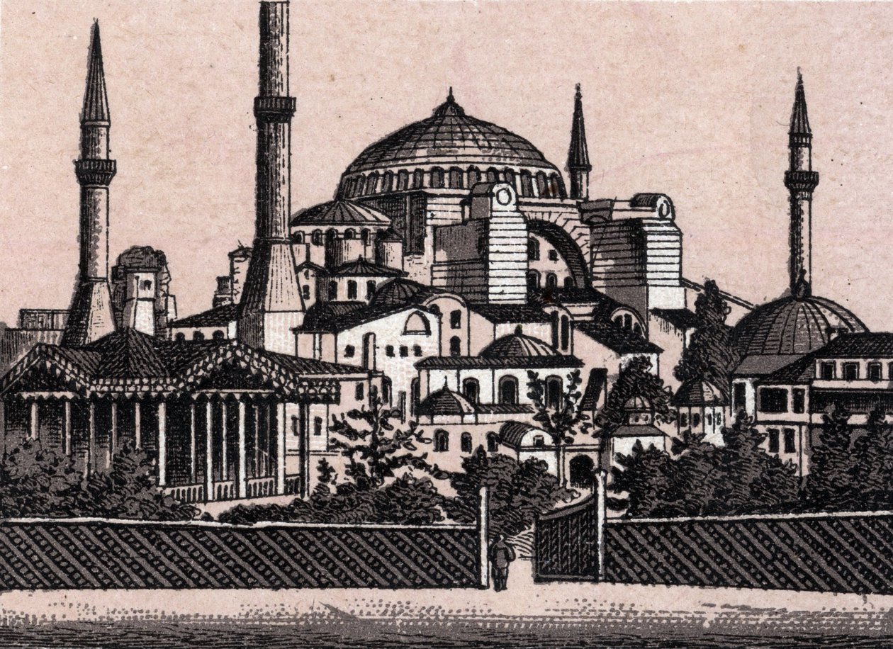 Constantinople, Turquie : vue de la mosquée Sainte-Sophie - Unknown artist