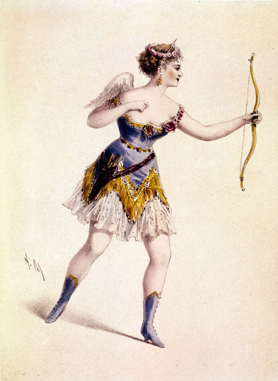 Cora Pearl (1842-1886), courtisane anglaise, dans le rôle de Cupidon dans l
