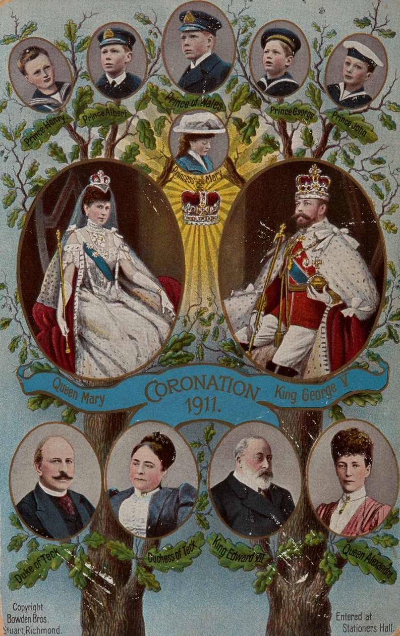 Carte postale du couronnement - Unknown Artist