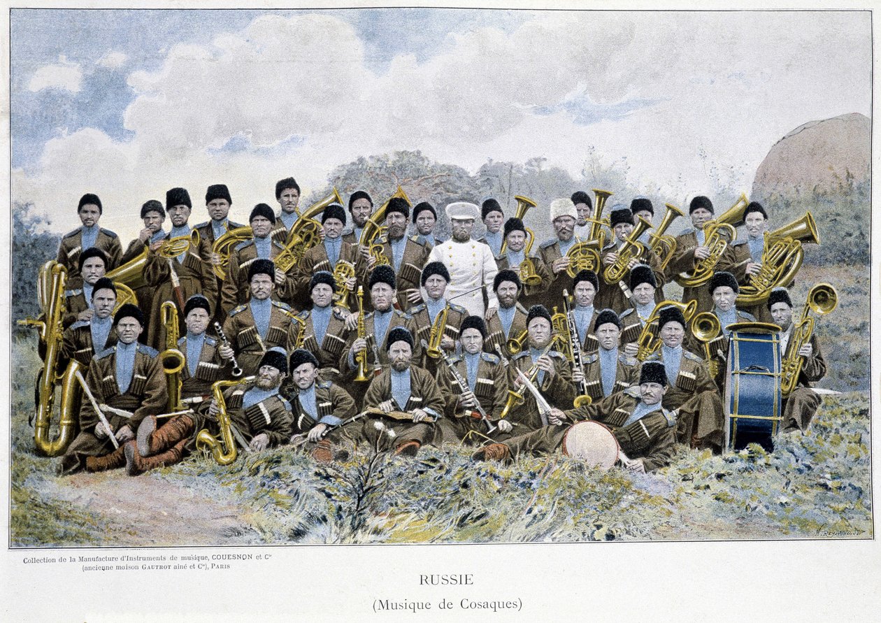 Groupe de musique cosaque en Russie au 19ème siècle - Unknown artist