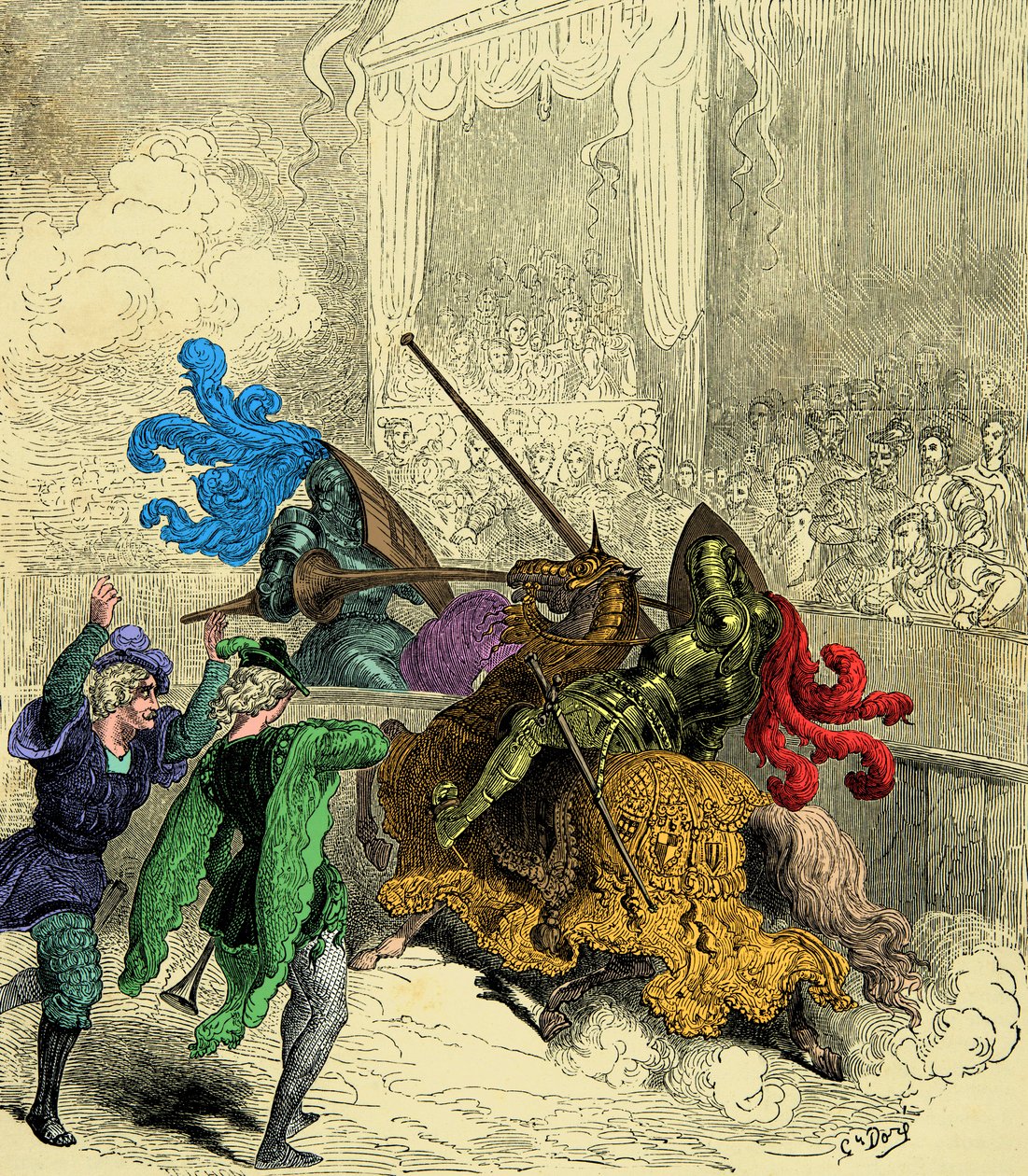 Le comte Gabriel de Montgomery blessant mortellement le roi Henri II lors d