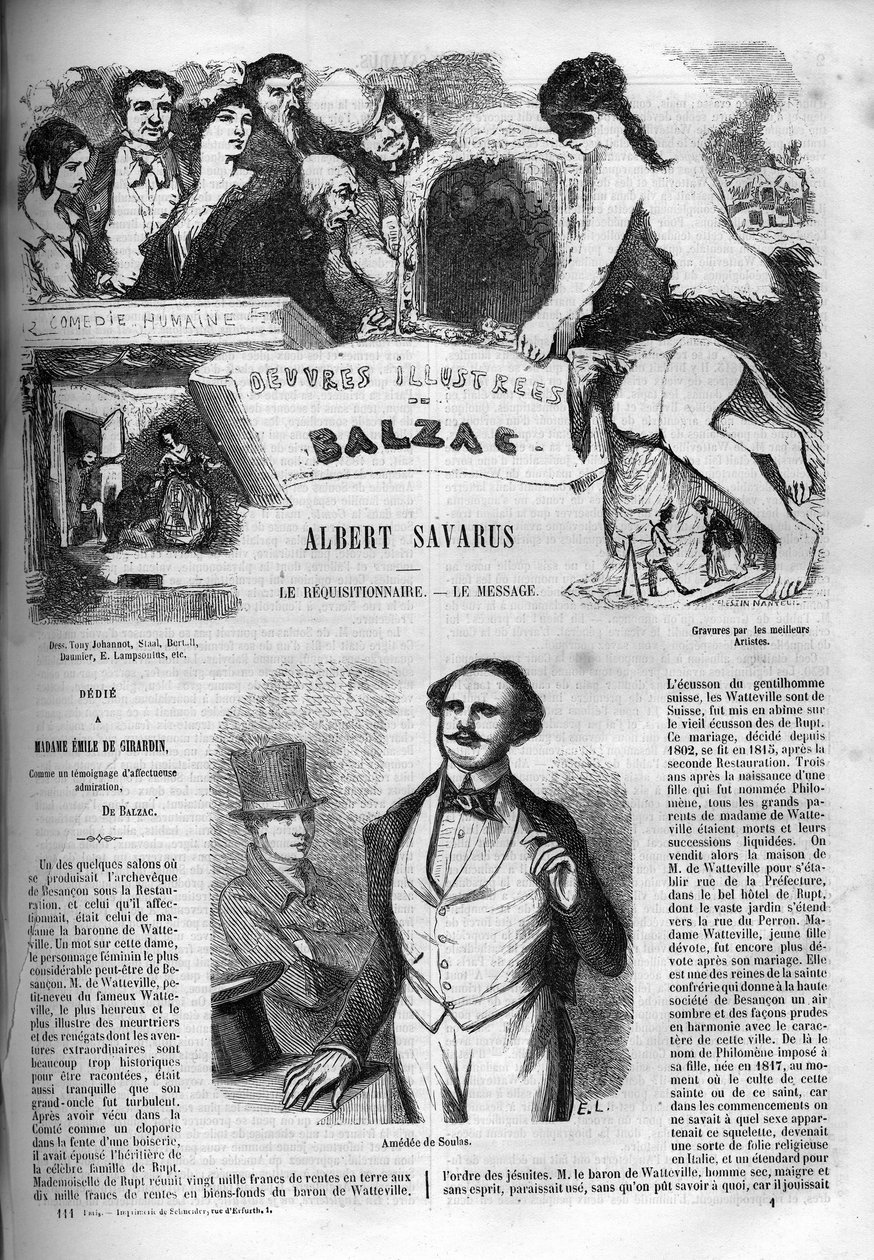 Couverture du roman « Albert Savarus » - Unknown artist