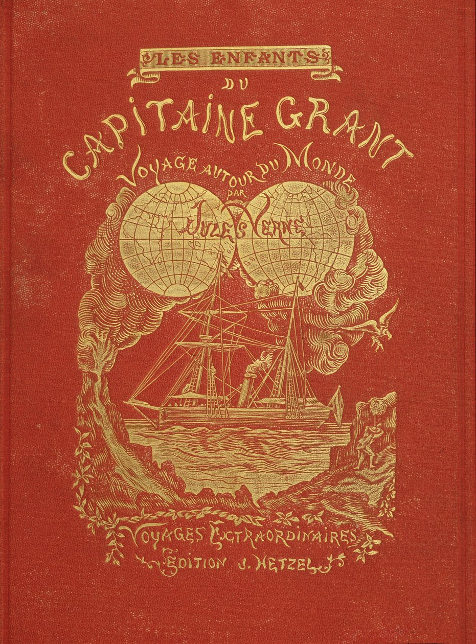 Couverture du livre de Jules Verne "Les enfants du capitaine Grant", éd. Hetzel - Unknown artist