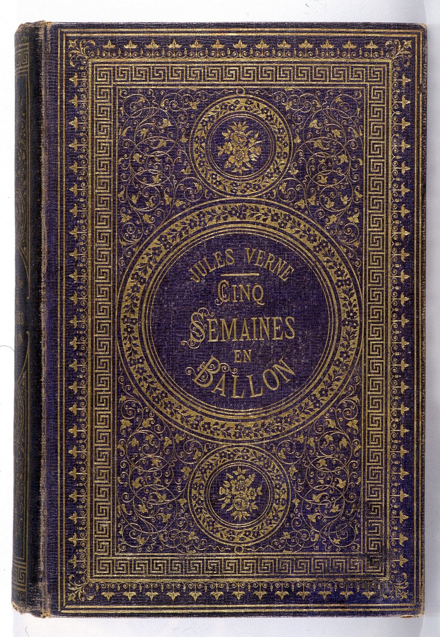 Couverture du livre « Cinq semaines en ballon », roman de Jules Verne - Unknown artist