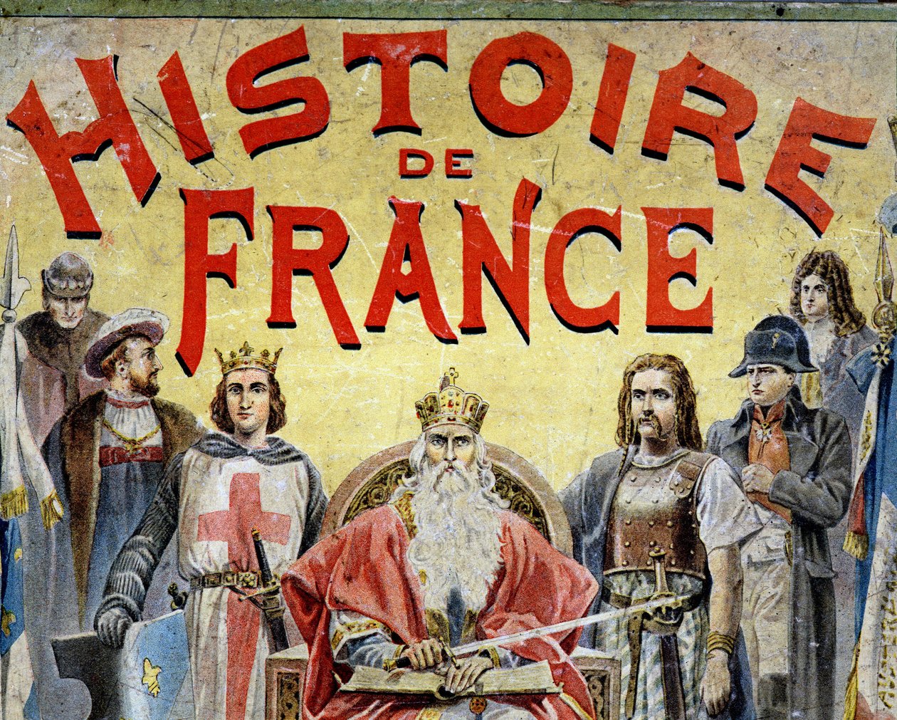 Couverture du livre « Histoire de France » avec des personnages historiques - Unknown artist