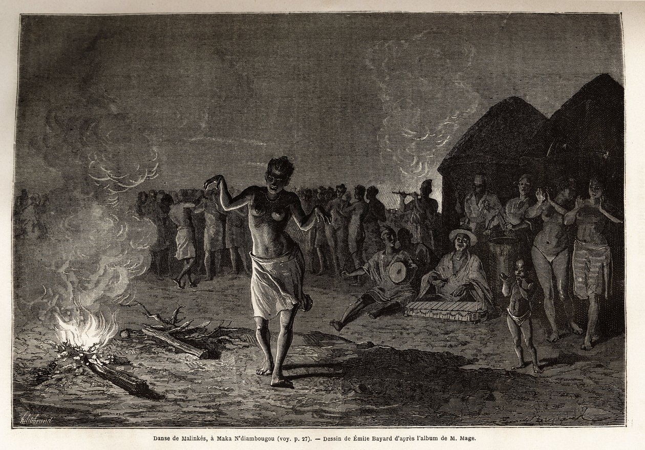 Danse des Malinkés, population et langue d