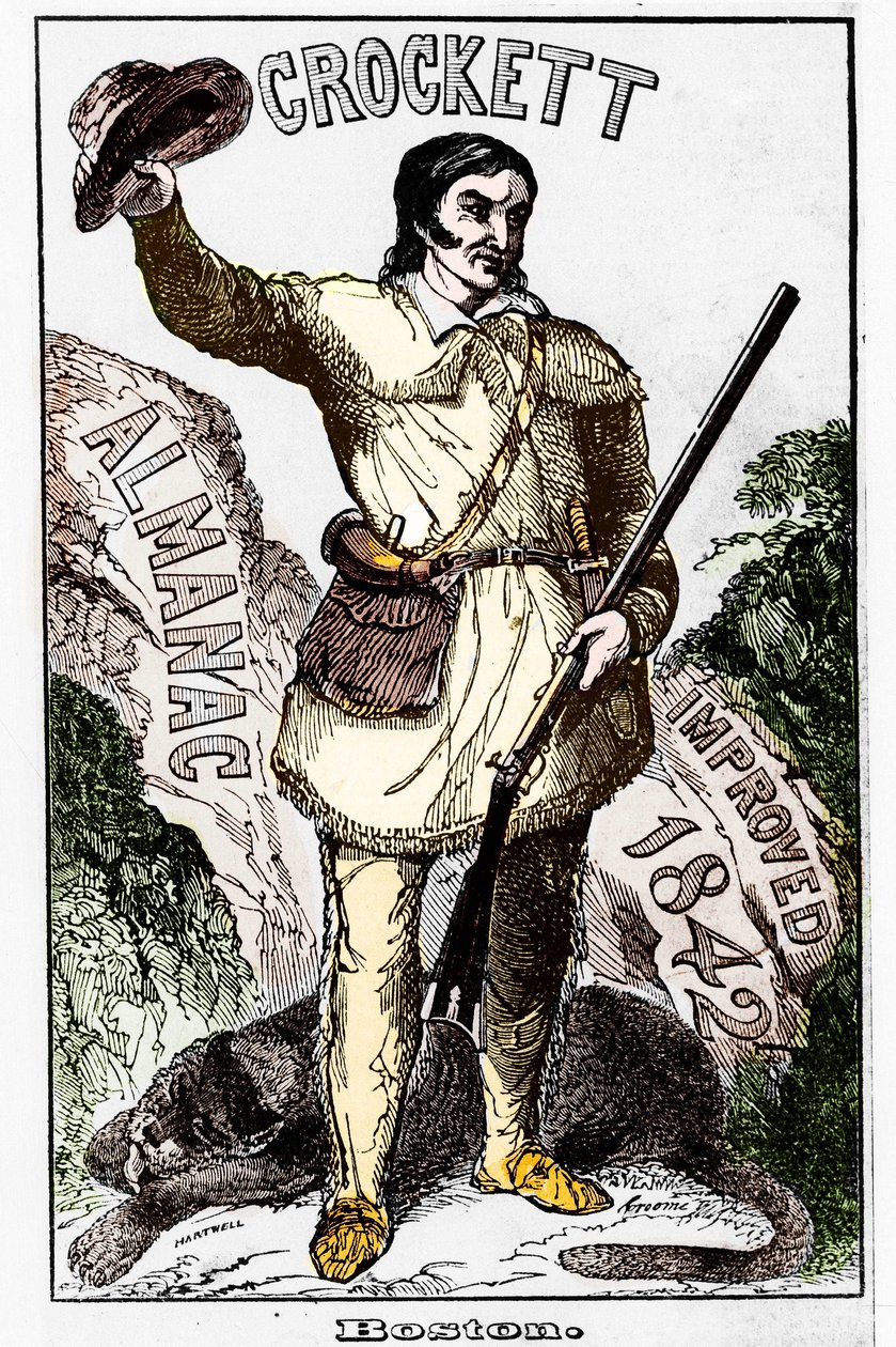 David Crockett (1786-1836), pionnier américain - Almanach - Unknown artist