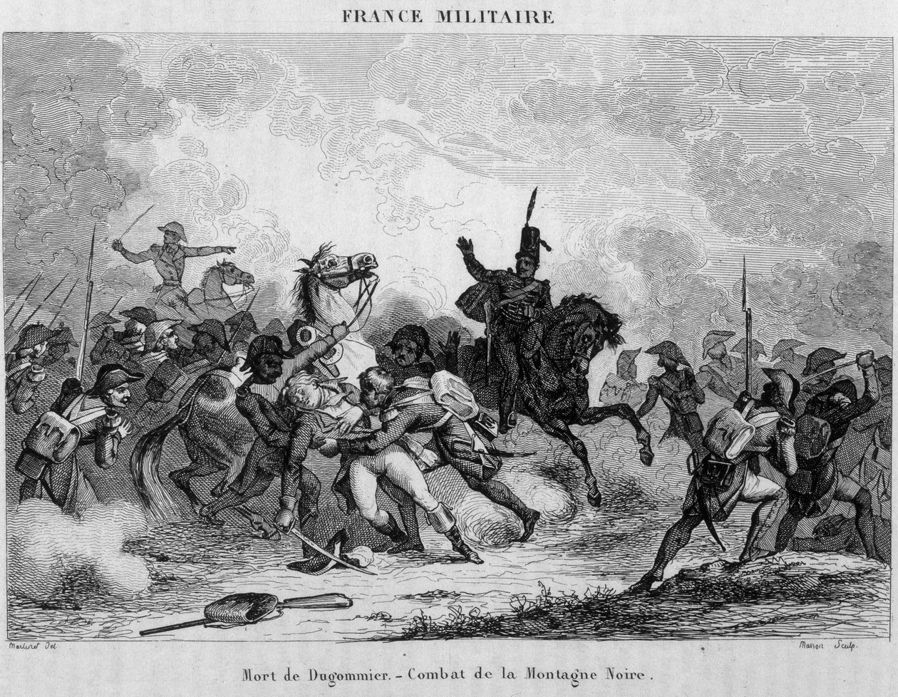 Mort de Dugommier - Combat de la Montagne Noire contre les Espagnols - Unknown artist