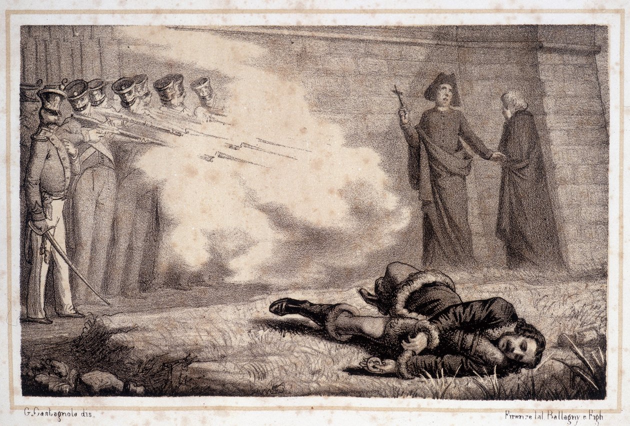 Mort de Murat (1767 - 1815) - dans « Storia d