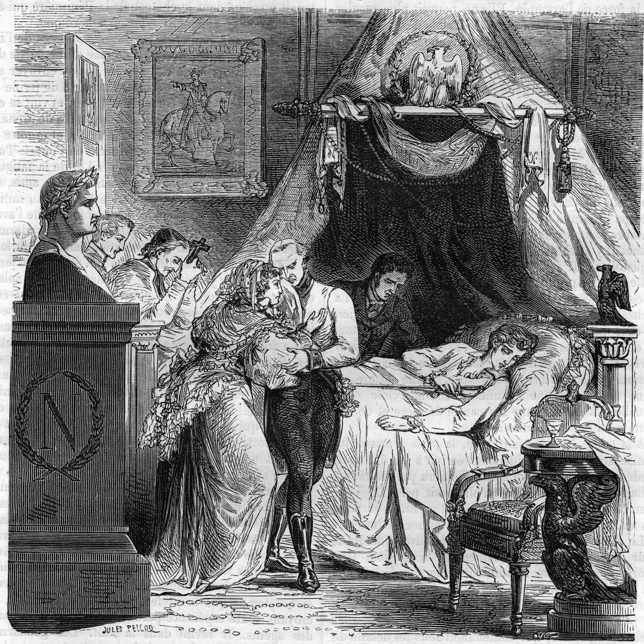 Mort de Napoléon II, fils de Napoléon Ier, duc de Reichstadt (1811-1832). - Unknown artist