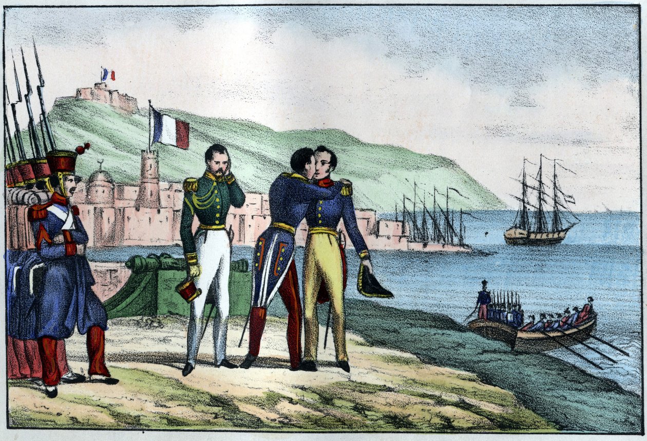 Départ de Louis Auguste, comte de Bourmont (Maréchal de Bourmont) (1773-1846) d