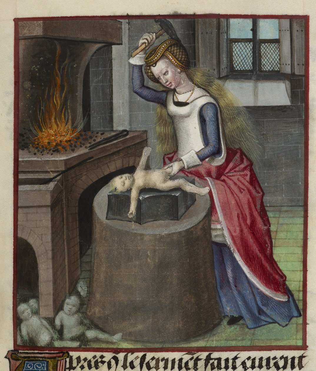 (détail) de Nature forgeant un bébé, de 