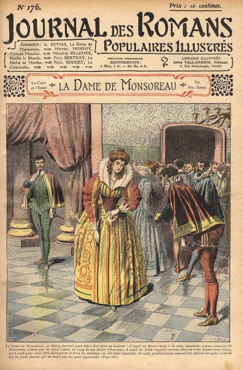 Diane, reconnue comme Comtesse de Monsoreau, fut présentée à la cour. Illustration de « La Dame de Monsoreau » d