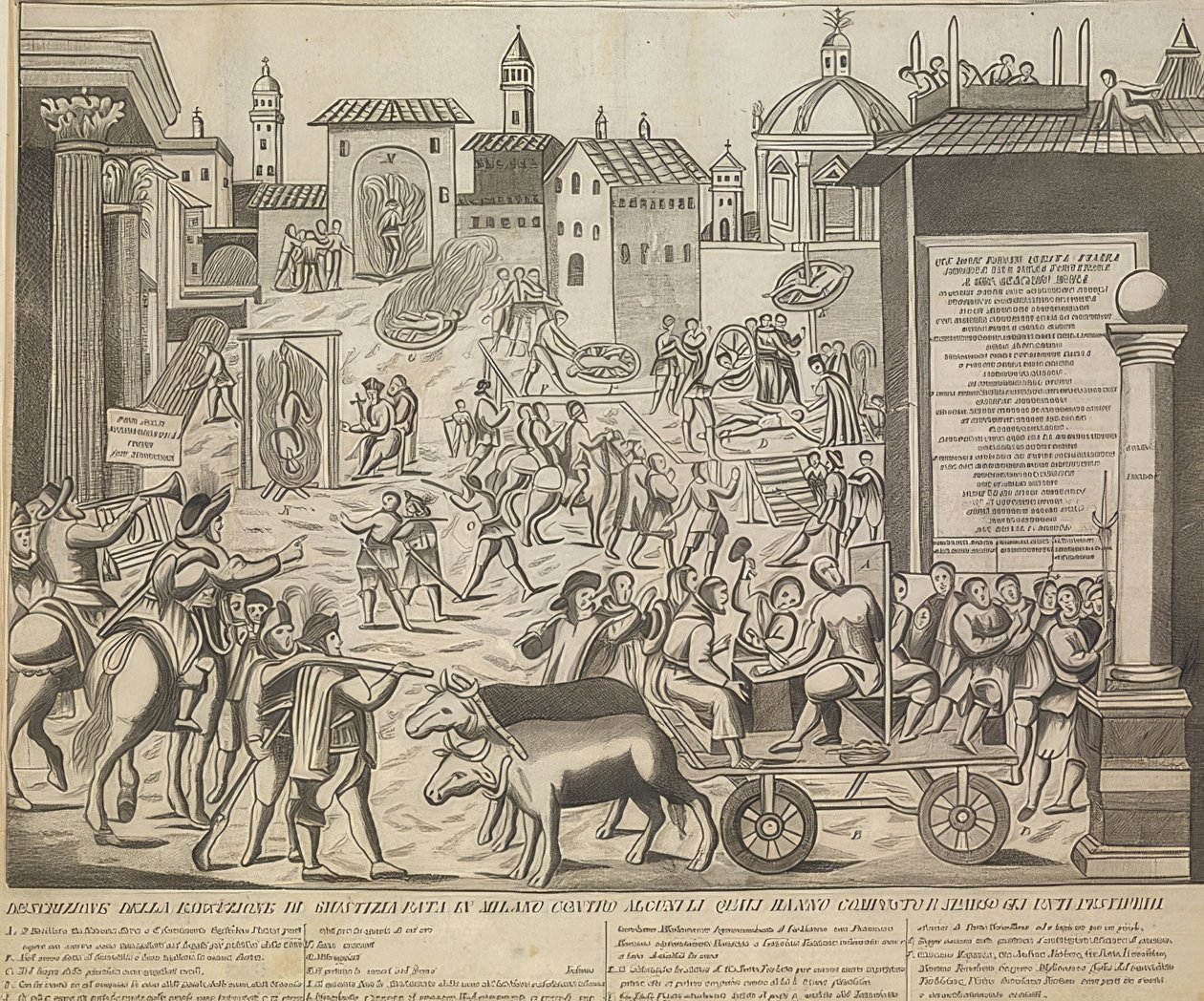 La grande peste de Milan de 1630. Vers 1835 - Unknown