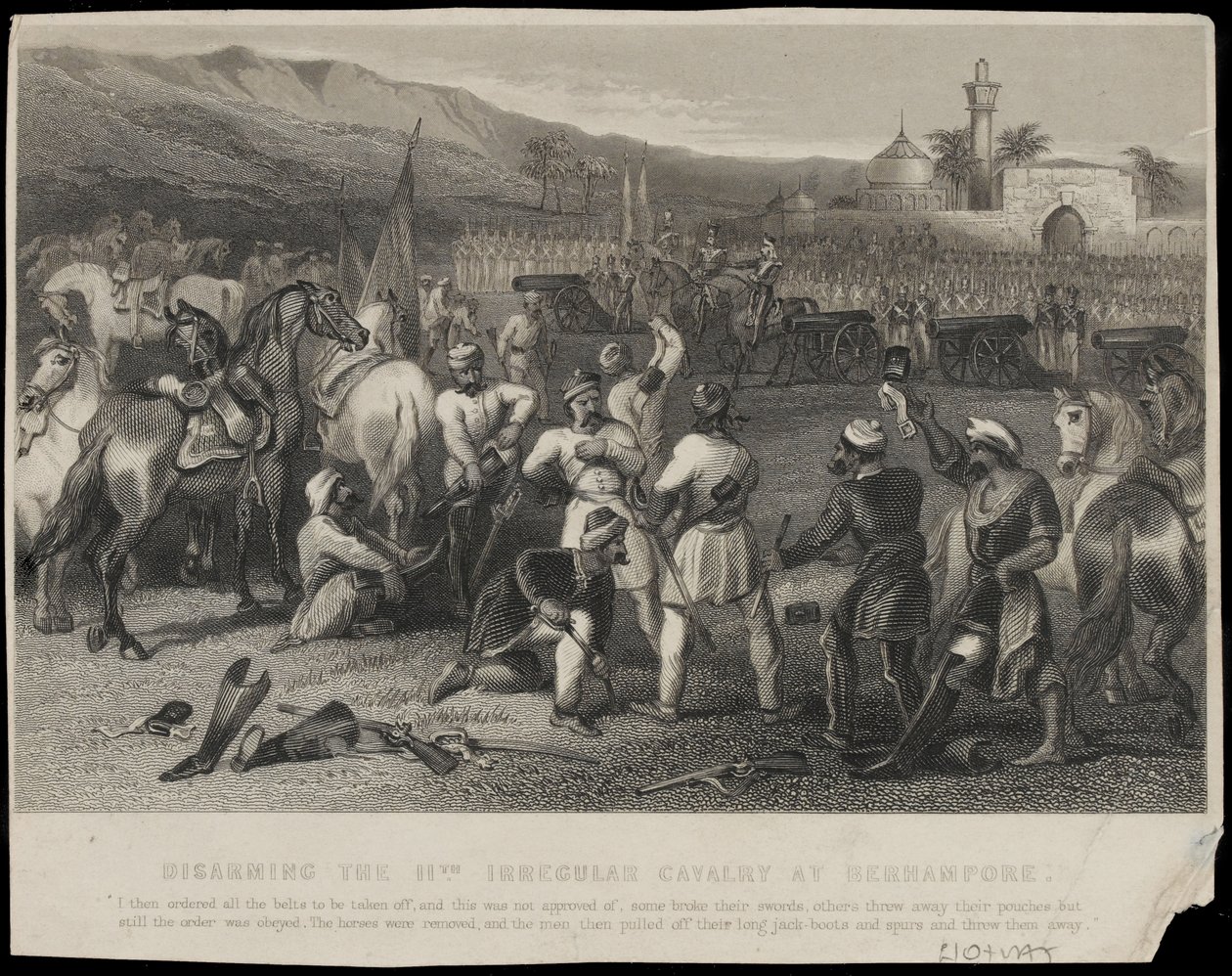 Désarmement du 11e régiment de cavalerie régulière à Berhampore - Unknown artist