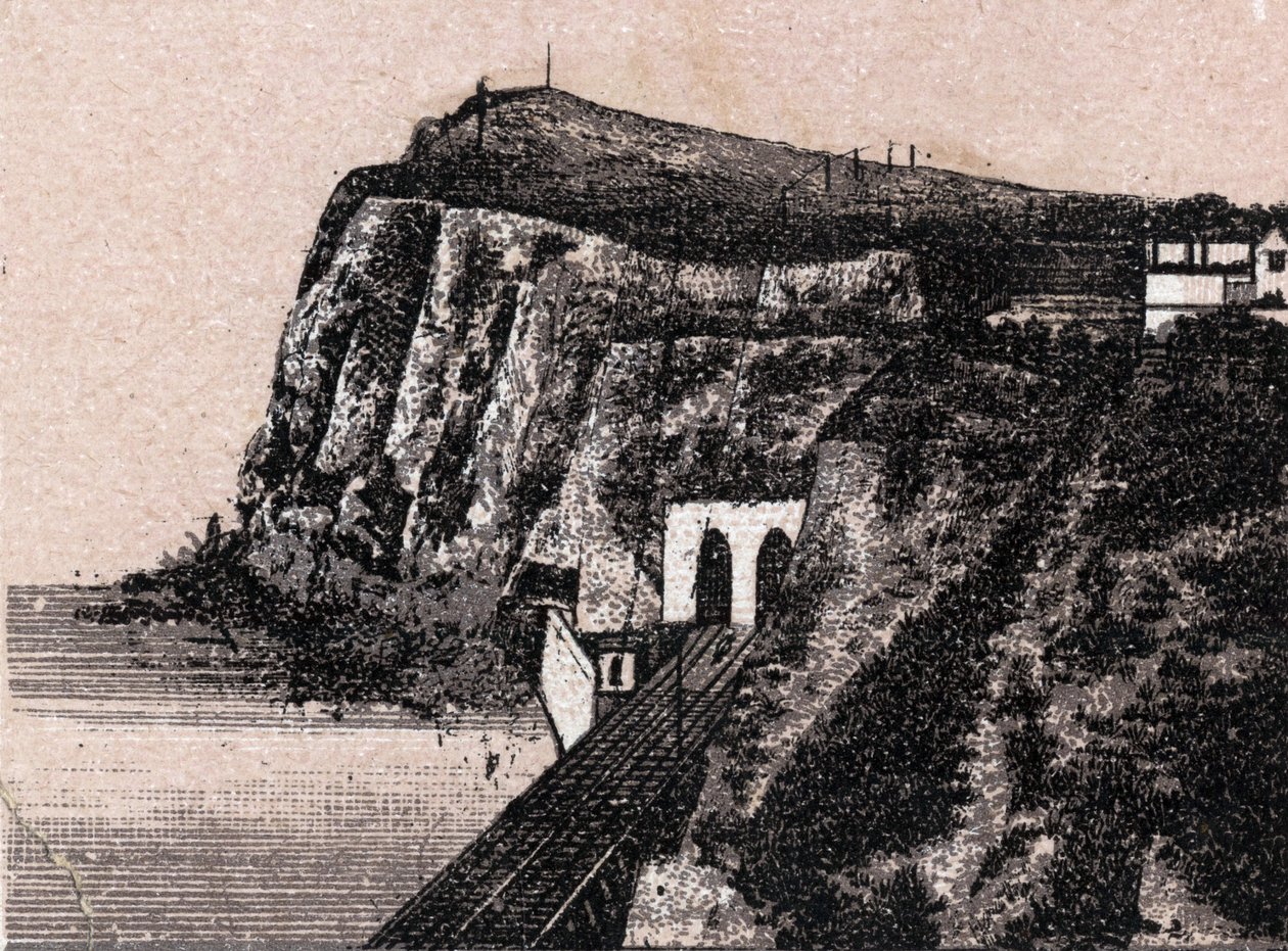 Douvres, Angleterre : vue de la falaise de Shakespeare dans « Le Monde Illustré 168 vues » sans date (fin XIXe siècle) - Unknown artist