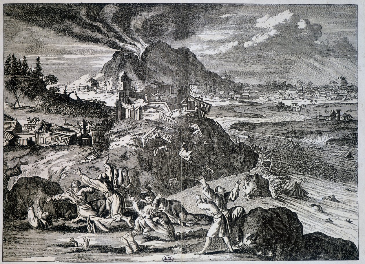 Tremblement de terre à Tokyo en 1650 - Unknown artist