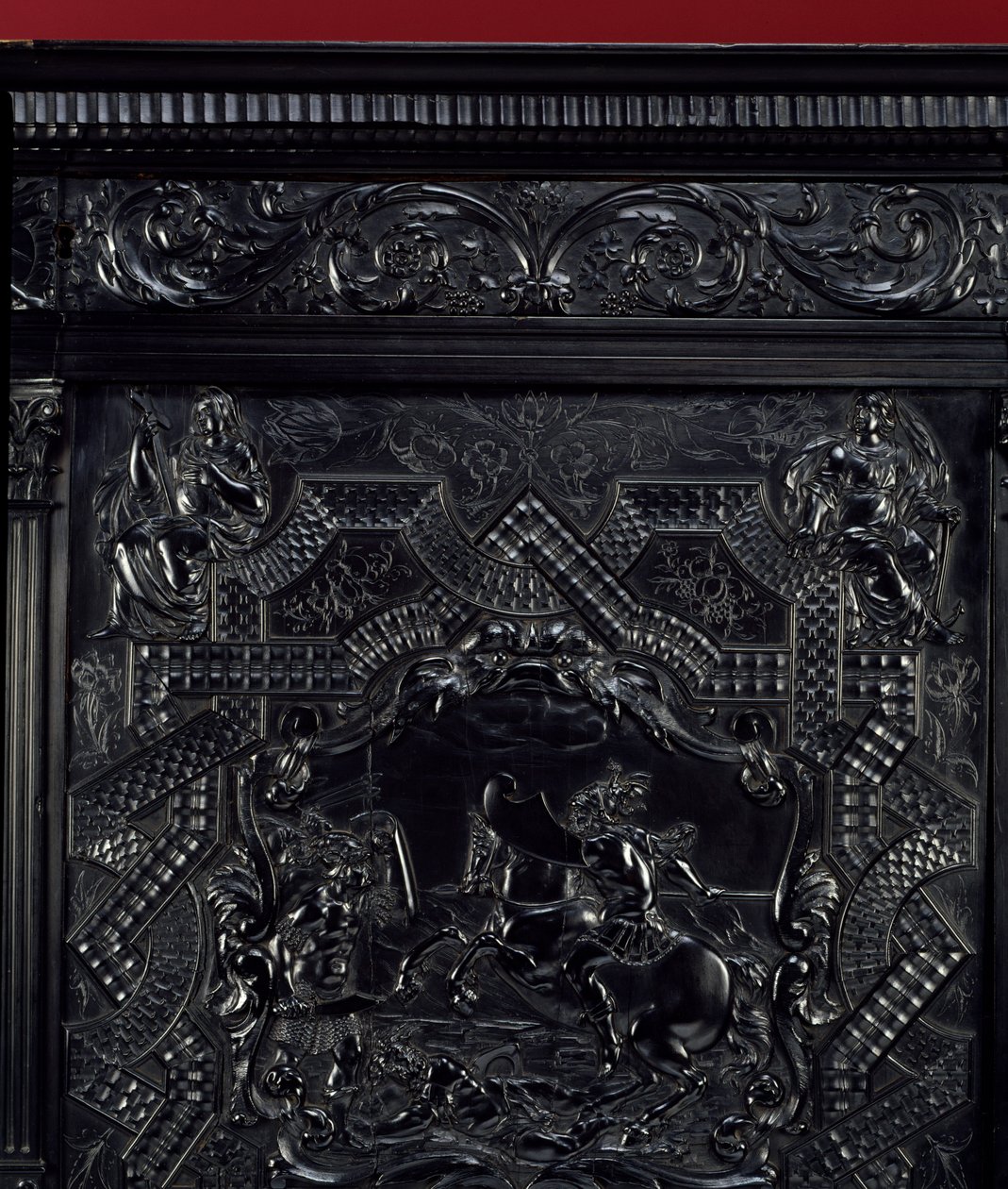 Pratique en ébène. Horatius Cocles, héros romain, défend le pont Sublicius à Rome contre l