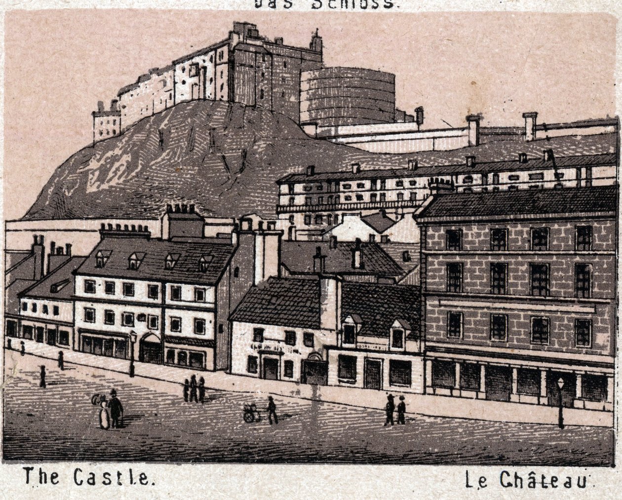 Édimbourg, Écosse : vue du château dans « Le Monde Illustré 168 vues » sans date (fin XIXe siècle) - Unknown artist