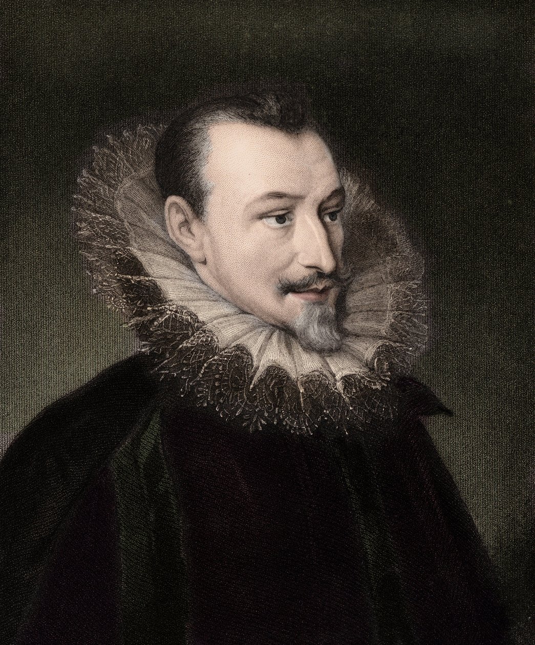 Edmund Spenser c1552/3-1599 - gravure - 19ème siècle - Unknown artist