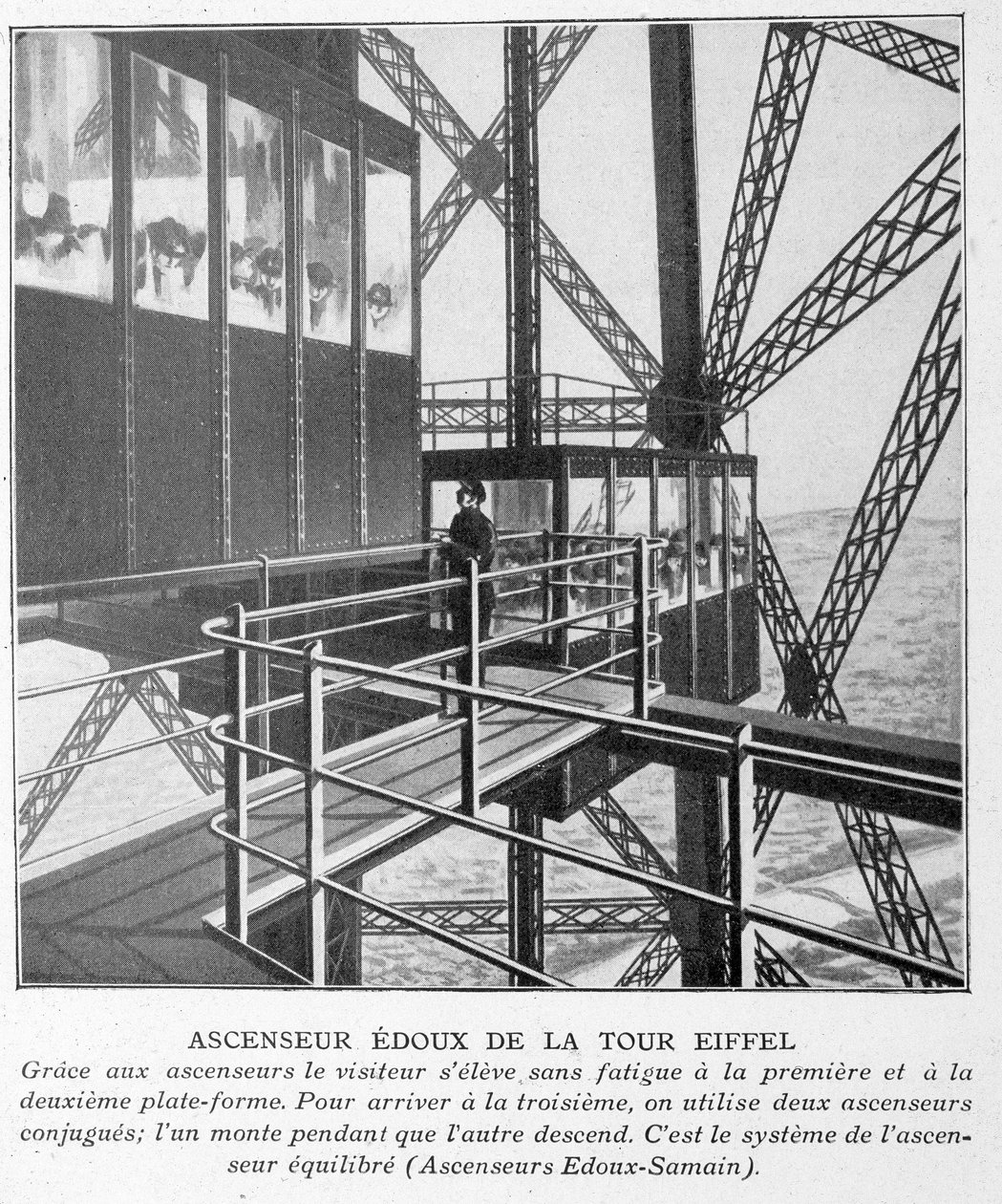 Ascenseur Edoux de la Tour Eiffel - Unknown artist