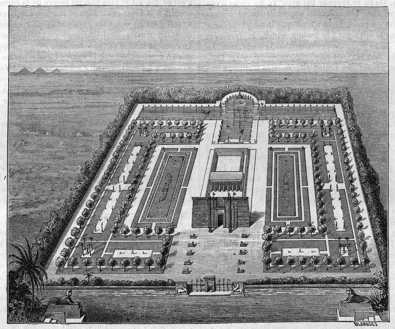 Jardin égyptien à l