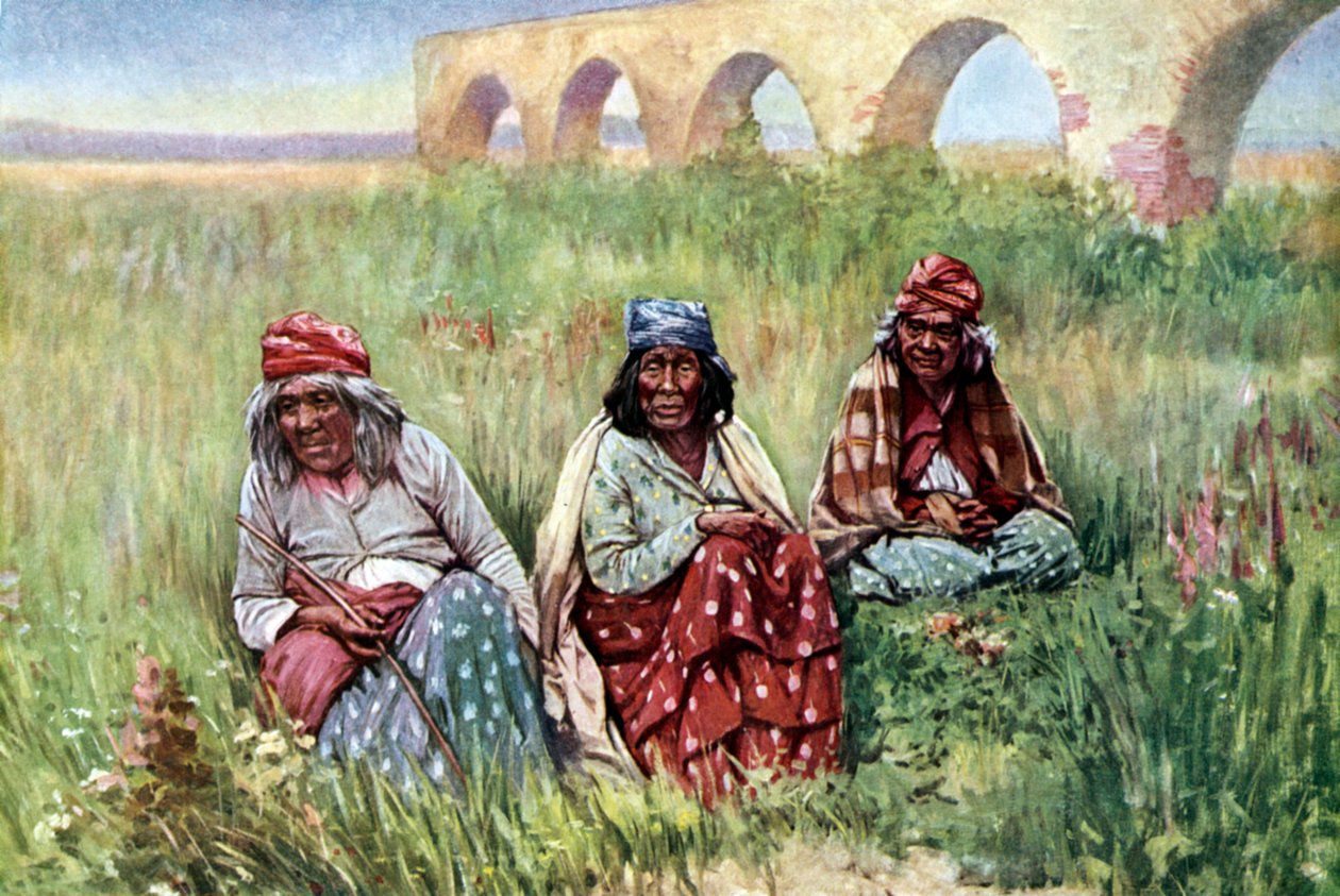 Femmes âgées amérindiennes, Californie - Unknown artist