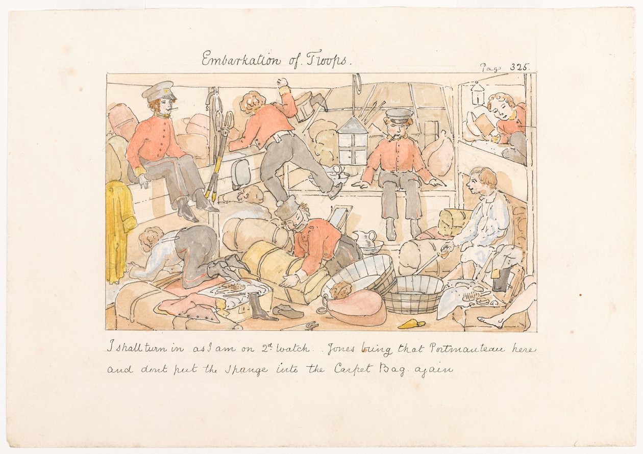 Embarquement des troupes, de Scènes de la vie dans un régiment d
