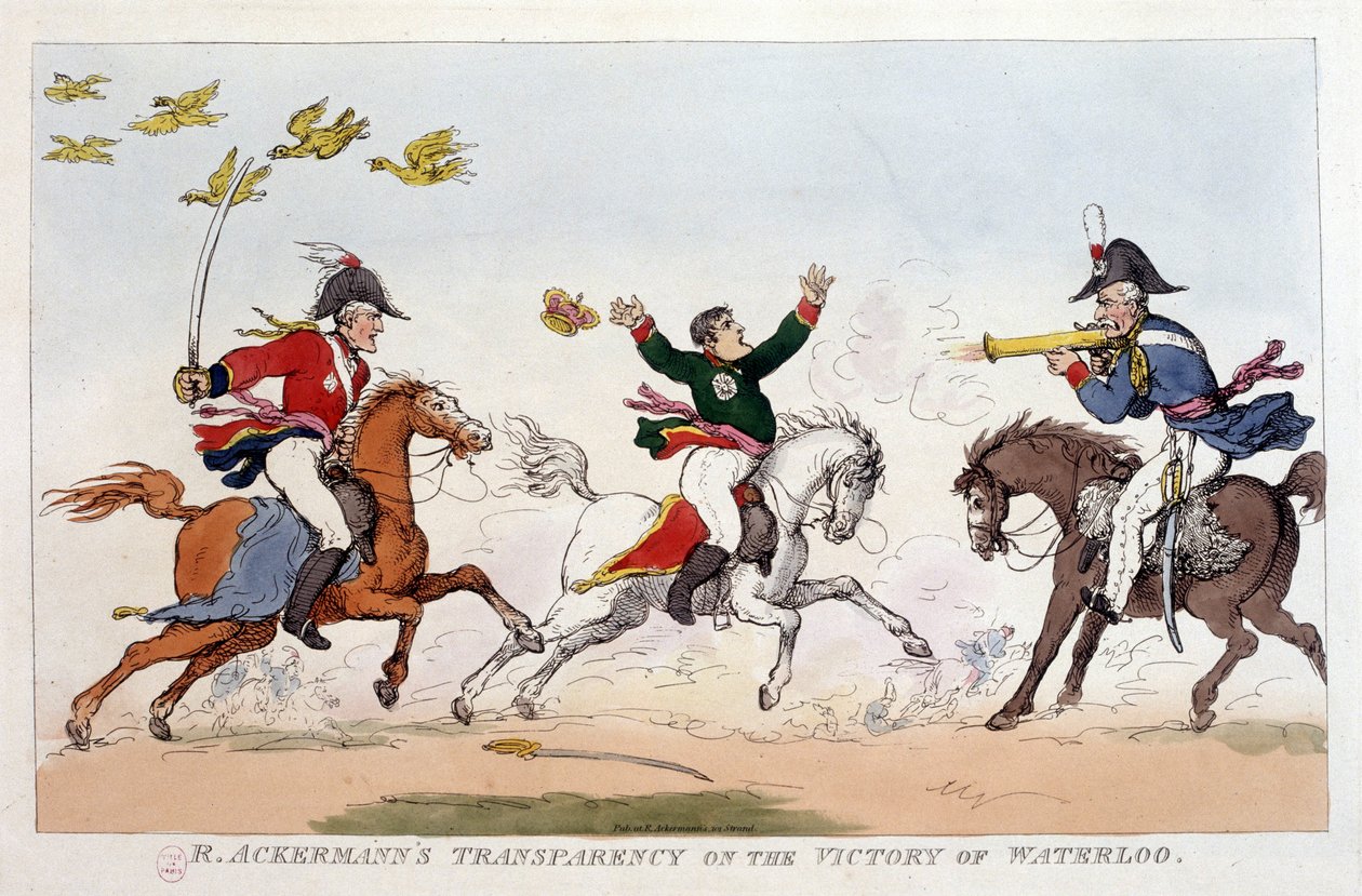 Caricature anglaise sur Napoléon Ier - dans Napoléon Ier, caricatures, collection factice. 1814 - 1815. B.H.V.P. - Unknown artist