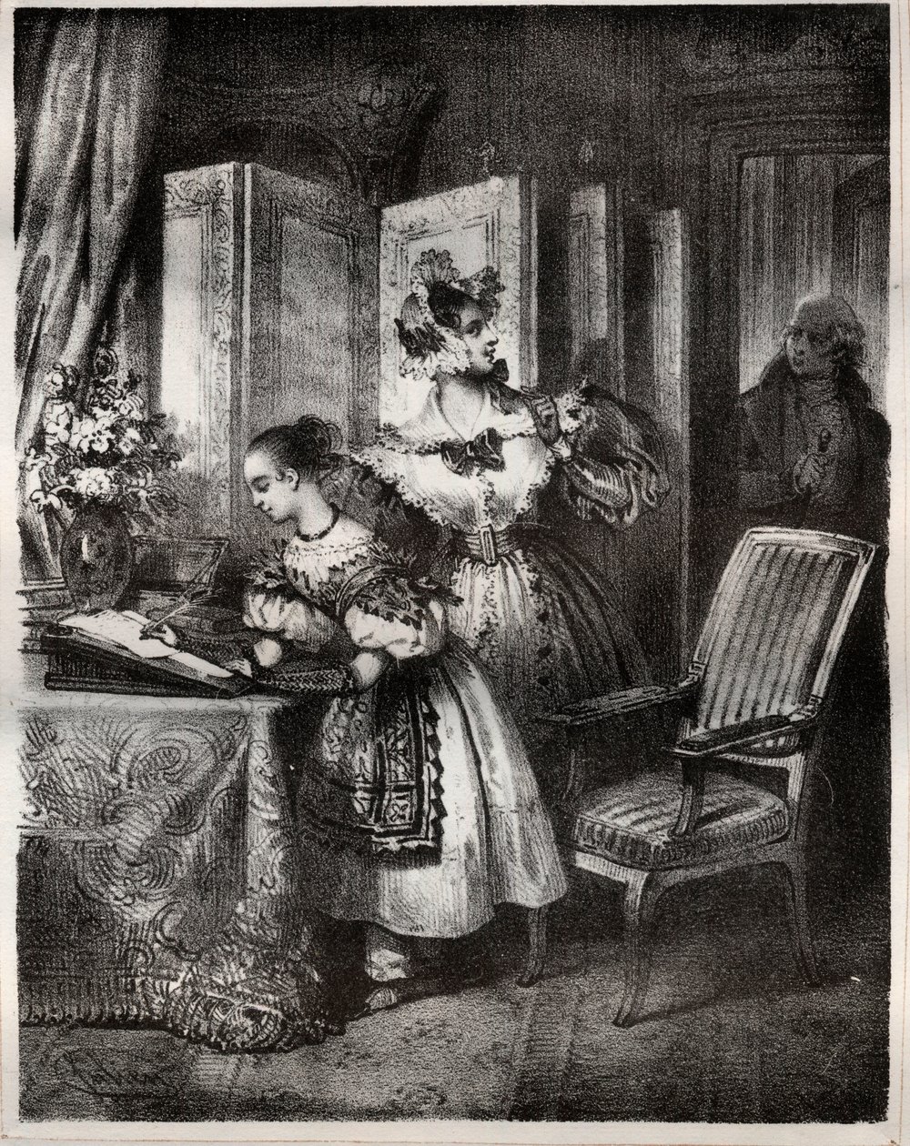 Gravure du 19ème siècle pour le roman de Madame Cottin (Sophie Cottin Rostand) (1770-1807) « Malvina » - Collection privée - Unknown artist