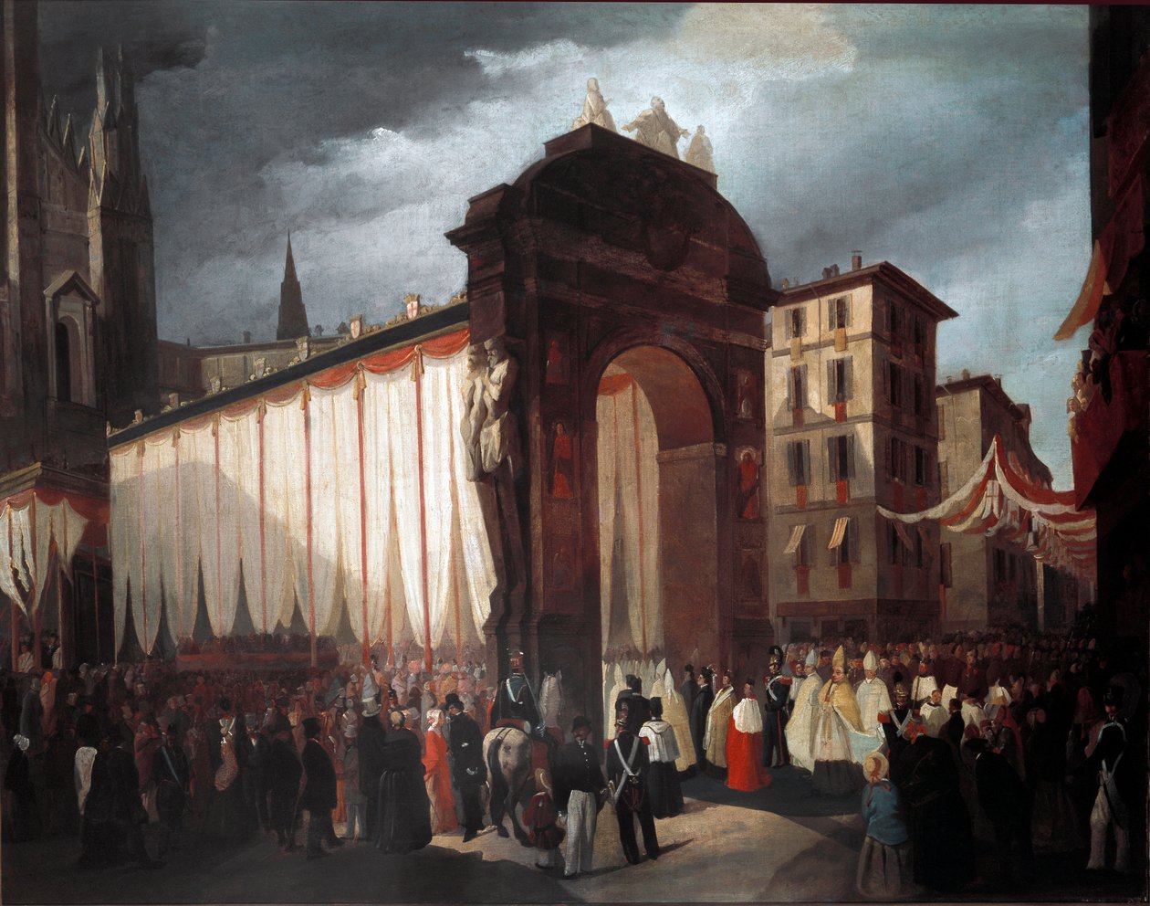Entrée du nouvel archevêque de Milan le 5 décembre 1847 - Unknown artist