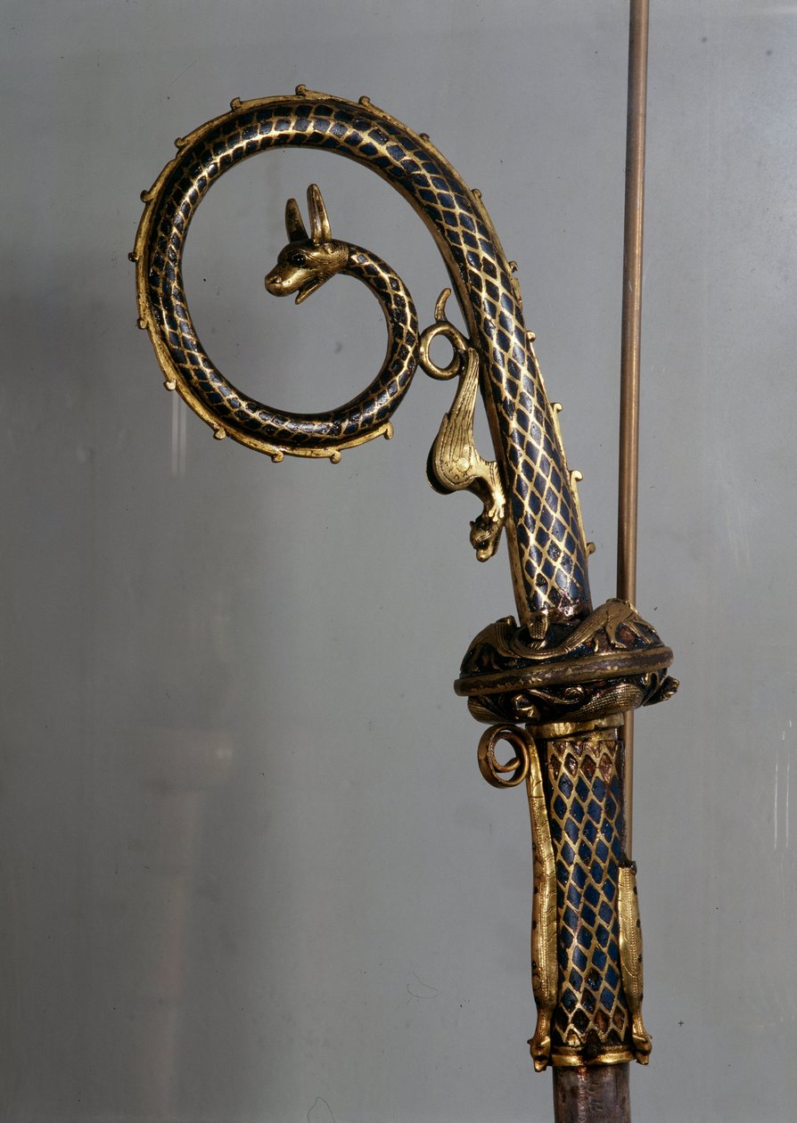 Crosse épiscopale en or et émail (détail) - Unknown artist