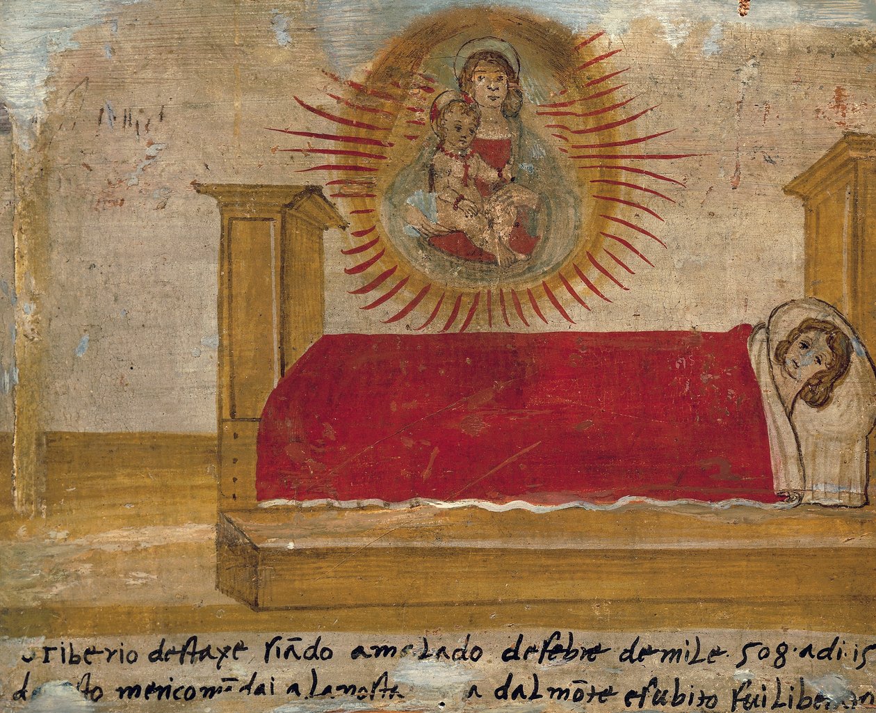 Ex-voto représentant la Vierge à l