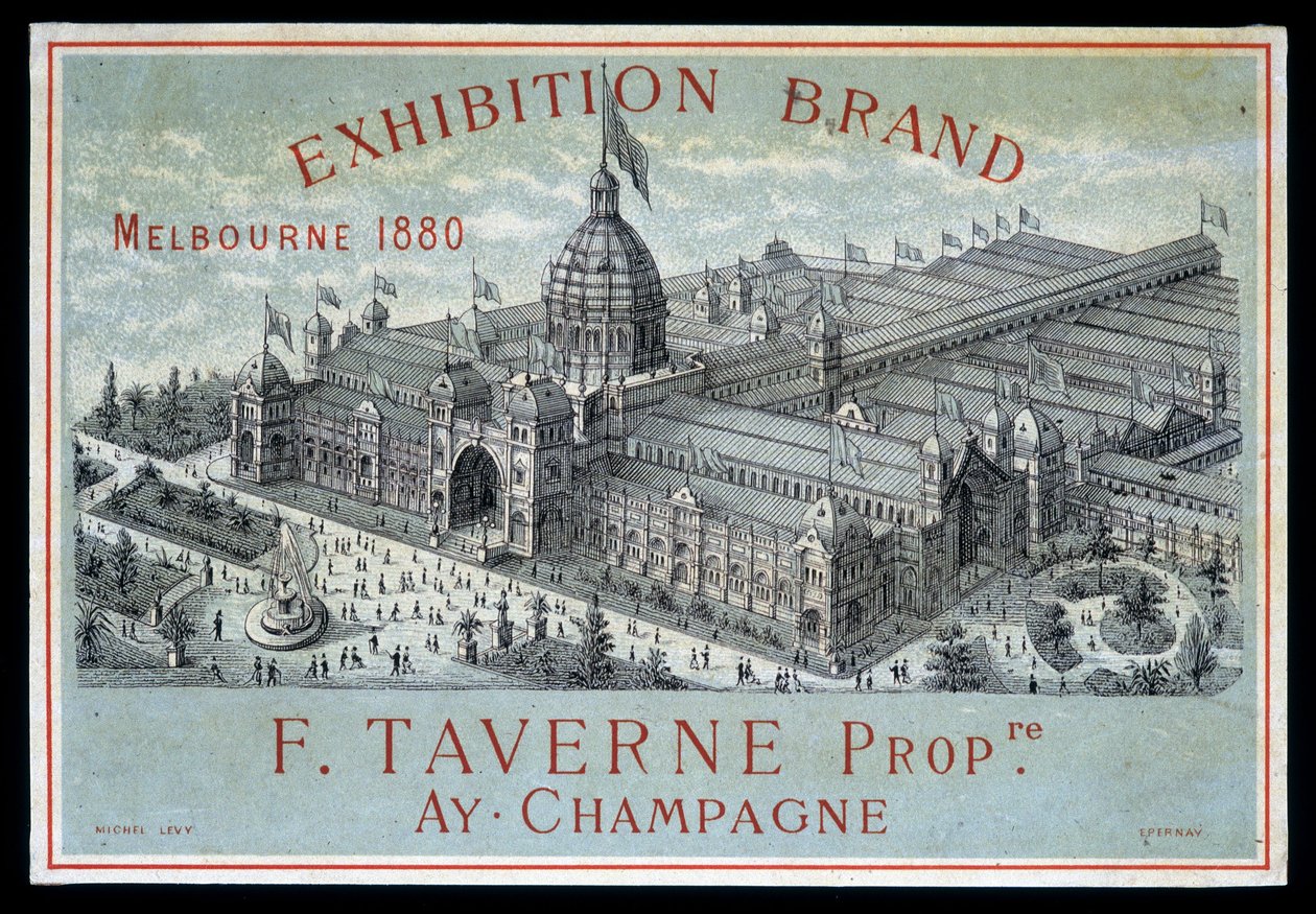 Exposition de marques à Melbourne 1880 : F. Taverne Champagne - Unknown artist