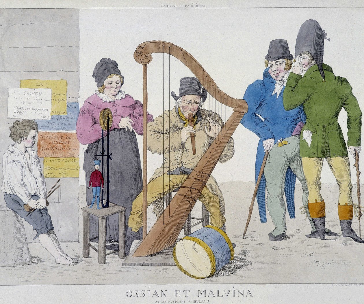 Famille de musiciens itinérants au XIXe siècle - Unknown artist